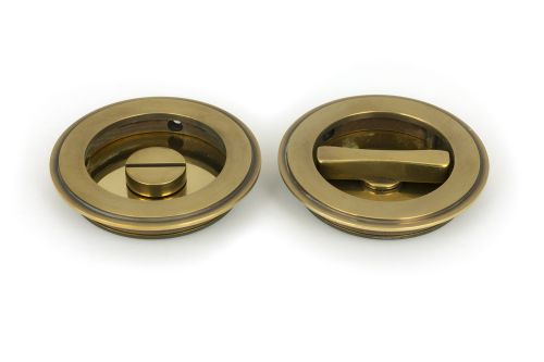 Click Here To Enlarge This Photo Of 48331 From the Anvil Aged Brass 75mm Plain Round Pull - Privacy Set