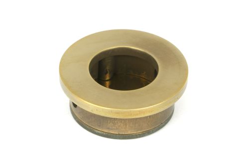 Click Here To Enlarge This Photo Of 48333 From the Anvil Aged Brass 34mm Round Finger Edge Pull