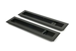 50121 From the Anvil Aged Bronze 250mm Art Deco Rectangular Pull - Privacy Set