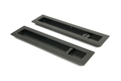 Click Here To Enlarge This Photo Of 50123 From the Anvil Aged Bronze 250mm Plain Rectangular Pull - Privacy Set