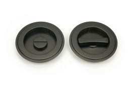 50129 From the Anvil Aged Bronze 75mm Art Deco Round Pull - Privacy Set