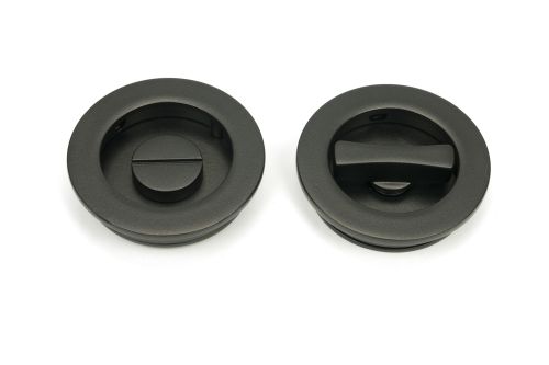 Click Here To Enlarge This Photo Of 50130 From the Anvil Aged Bronze 60mm Plain Round Pull - Privacy Set