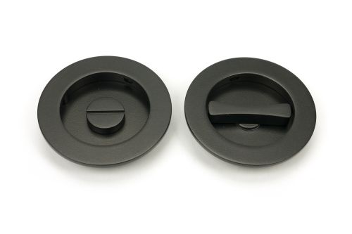Click Here To Enlarge This Photo Of 50131 From the Anvil Aged Bronze 75mm Plain Round Pull - Privacy Set