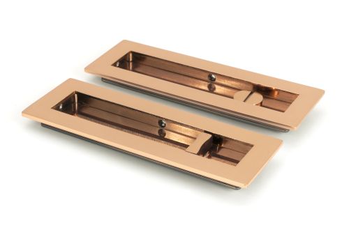 Click Here To Enlarge This Photo Of 50140 From the Anvil Polished Bronze 175mm Plain Rectangular Pull - Privacy Set