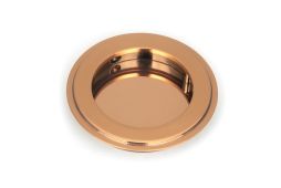 50143 From the Anvil Polished Bronze 75mm Art Deco Round Pull