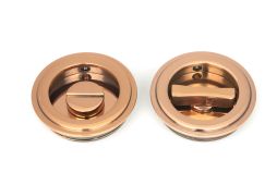 50146 From the Anvil Polished Bronze 60mm Art Deco Round Pull - Privacy Set