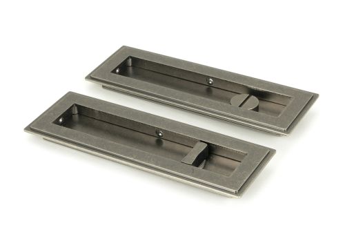 Click Here To Enlarge This Photo Of 50174 From the Anvil Pewter 175mm Art Deco Rectangular Pull - Privacy Set
