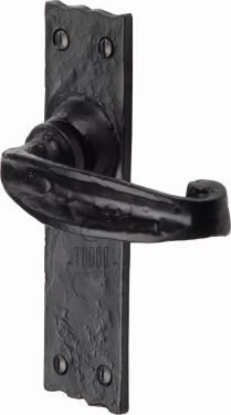 Click Here To Enlarge This Photo Of TC610 M.Marcus The Tudor Collection Door Handle Lever Latch Wellington Design Black Iron