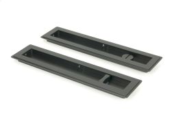 50211 From the Anvil Matt Black 250mm Art Deco Rectangular Pull - Privacy Set