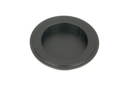50215 From the Anvil Matt Black 75mm Art Deco Round Pull