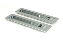 50643 From the Anvil Satin Chrome 250mm Plain Rectangular Pull - Privacy Set