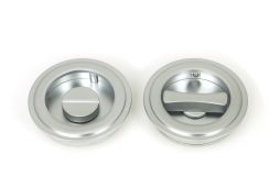 50648 From the Anvil Satin Chrome 60mm Art Deco Round Pull - Privacy Set