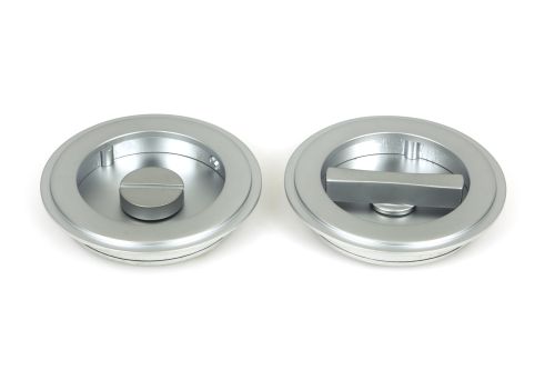 Click Here To Enlarge This Photo Of 50649 From the Anvil Satin Chrome 75mm Art Deco Round Pull - Privacy Set