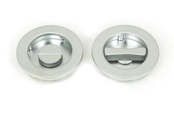 50650 From the Anvil Satin Chrome 60mm Plain Round Pull - Privacy Set