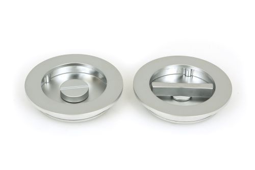 Click Here To Enlarge This Photo Of 50651 From the Anvil Satin Chrome 75mm Plain Round Pull - Privacy Set