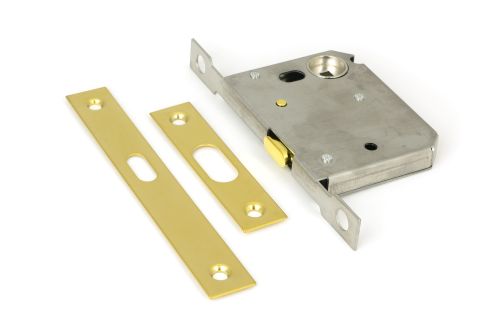 Click Here To Enlarge This Photo Of 50661 From the Anvil Polished Brass 50mm Bathroom Sliding Door Lock