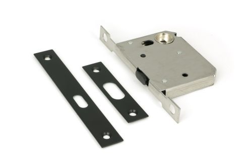 Click Here To Enlarge This Photo Of 50665 From the Anvil Matt Black 50mm Bathroom Sliding Door Lock