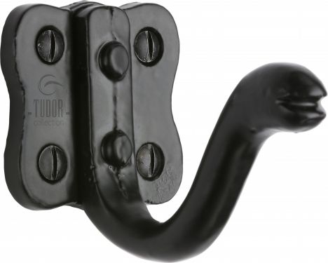 Click Here To Enlarge This Photo Of TC695 M.Marcus The Tudor Collection Single Coat Hook Black Iron