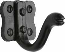 TC695 M.Marcus The Tudor Collection Single Coat Hook Black Iron