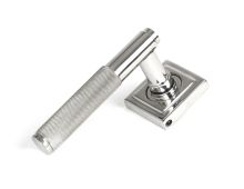 49843 From the Anvil Satin Marine SS (316) Brompton Lever on Rose Set (Square)