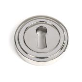49869 From the Anvil Polished Marine SS (316) Round Escutcheon (Art Deco)