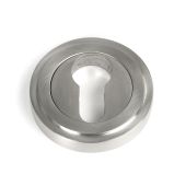 49873 From the Anvil Satin Marine SS (316) Round Euro Escutcheon (Art Deco)