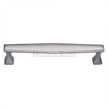 Click Here To Enlarge This Photo Of C0334 203-SC Heritage Brass Cabinet Pull Deco Design 203mm ctc Satin Chrome Finish