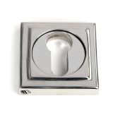 49879 From the Anvil Polished Marine SS (316) Round Euro Escutcheon (Square)