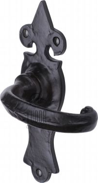 Click Here To Enlarge This Photo Of TC810 M.Marcus The Tudor Collection Door Handle Lever Latch Wroxeter Design Black Iron