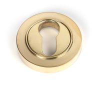 50592 From the Anvil Polished Brass Round Euro Escutcheon (Plain)