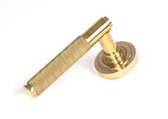 50608 From the Anvil Polished Brass Brompton Lever on Rose Set (Art Deco) - Unsprung