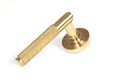 50610 From the Anvil Polished Brass Brompton Lever on Rose Set (Beehive) - Unsprung