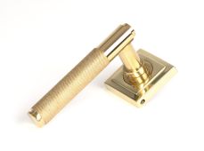 50611 From the Anvil Polished Brass Brompton Lever on Rose Set (Square)