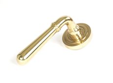50620 From the Anvil Polished Brass Newbury Lever on Rose Set (Art Deco)