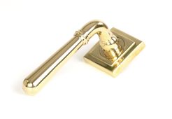 50625 From the Anvil Polished Brass Newbury Lever on Rose Set (Square) - Unsprung