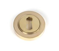 50746 From the Anvil Polished Brass Round Escutcheon (Plain)