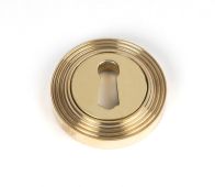 50748 From the Anvil Polished Brass Round Escutcheon (Beehive)