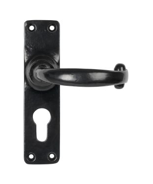Click Here To Enlarge This Photo Of 46573 From the Anvil Smooth Black Lever Euro Lock Set