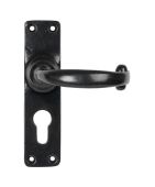 46573 From the Anvil Smooth Black Lever Euro Lock Set