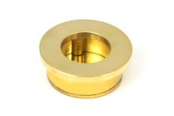 47174 From the Anvil Polished Brass 34mm Round Finger Edge Pull