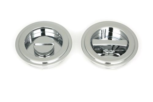 Click Here To Enlarge This Photo Of 47187 From the Anvil Polished Chrome 60mm Art Deco Round Pull - Privacy Set