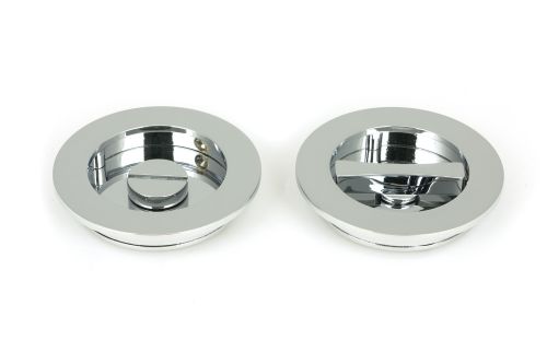 Click Here To Enlarge This Photo Of 47190 From the Anvil Polished Chrome 75mm Plain Round Pull - Privacy Set