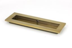 48306 From the Anvil Aged Brass 175mm Plain Rectangular Pull