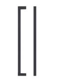 TDFPS-224-MB - Zoo Hardware Square Block Cabinet Pull Handle 224mm c/c Matt Black Finish