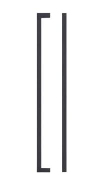 Click Here To Enlarge This Photo Of TDFPS-320-MB - Zoo Hardware Square Block Cabinet Pull Handle 320mm c/c Matt Black Finish