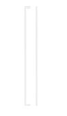 TDFPS-448-CP - Zoo Hardware Square Block Cabinet Pull Handle 448mm c/c Polished Chrome Finish