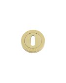 FB002PB - Zoo Hardware Fulton & Bray Standard Key Escutcheon (50 x 8mm) Polished Brass