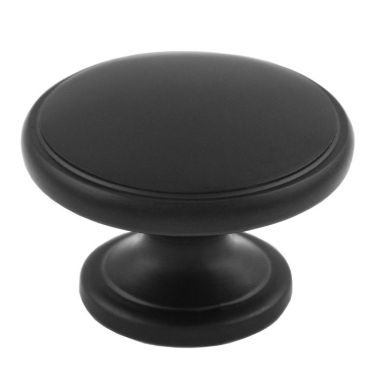 Click Here To Enlarge This Photo Of FTD524SMB - Carlisle Brass Fingertip Design Oxford Knob 32mm Matt Black