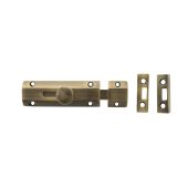 Atlantic - ASB4AB Solid Brass Surface Door Bolt 4" - Antique Brass
