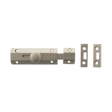 Click Here To Enlarge This Photo Of Atlantic - ASB4SN Solid Brass Surface Door Bolt 4" - Satin Nickel